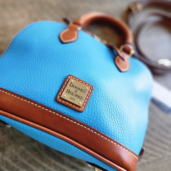 New With Tags! Gorgeous blue convertible Dooney & Bourke bag! Stunning color. - Picture 11 of 16